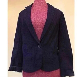 Gap Outlet Blazer Size 4 Eyelet One Button Pockets